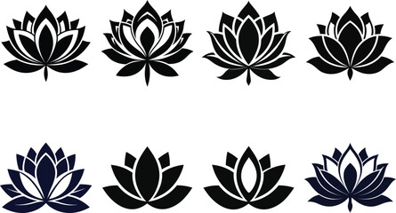 Obraz premium Set of lotus Flower For graphic use 