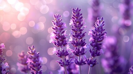 Whimsical Lavender Background for Feminine Designs Generative AI