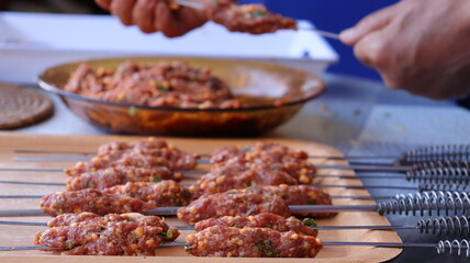 Step-by-Step Preparation of Homemade Ground Meat Skewers on the Grill