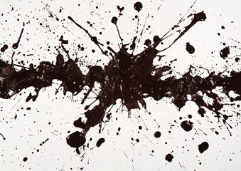 Vintage Abstract Art: Stylish Splatter Print for Home Decor, Loose Paint Patterns, Black and White Aesthetic