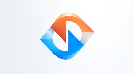 Modern Abstract Orange and Blue Circular Logo Design