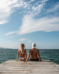 Casal na praia