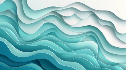 Fototapeta premium Abstract Ocean Waves Background, Generative AI