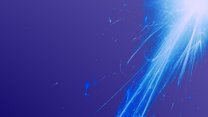 Futuristischer Lichteffekt in hell leuchtender Energiestruktur, blau, Geschwindigkeitseffekt,...