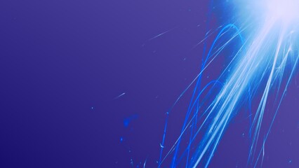Futuristischer Lichteffekt in hell leuchtender Energiestruktur, blau, Geschwindigkeitseffekt,...