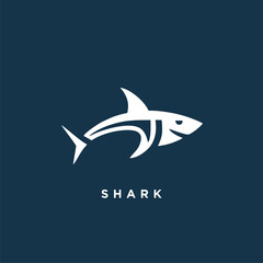 shark logo design concept icon symbol template