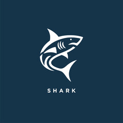 shark logo design concept icon symbol template