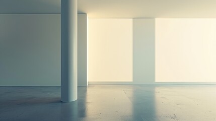 Fototapeta premium A vacant space featuring a pillar