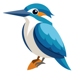 Graceful Belted Kingfisher Vector Illustration for Stunning Detail