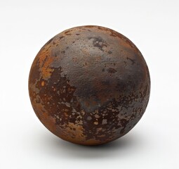 Industrial Rustic Aged Ball: Vintage Rusty Sphere