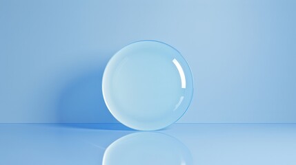 Transparent Globe Ball on a Reflective Surface