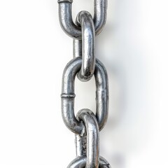Obraz premium Industrial Chain Link on a Plain Background