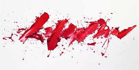 Red Splatter Art with a White Background for Graphic Design