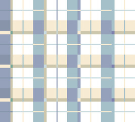 Vector illustration of pattern in checkered fabric style. Design for printing on fabric, wallpaper, decoration, etc.