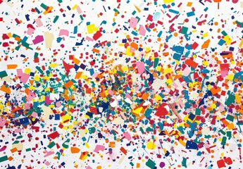 Vibrant Pop Art Background with Confetti