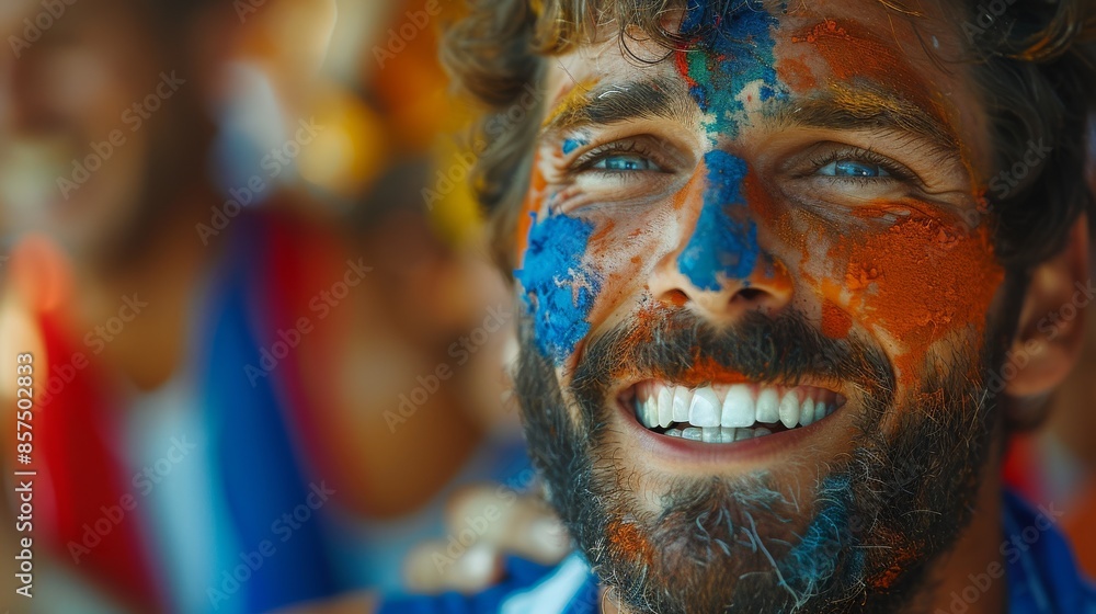 Poster a dynamic, blurred background filled with vibrant colors and a sense of ongoing activity, creating a