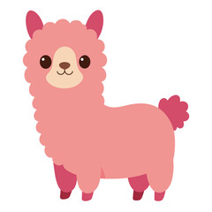 Naklejka premium Brighten Your Designs with Cheerful Alpaca Vector Illustrations