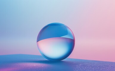 Transparent Bubble on a Soft Light Background
