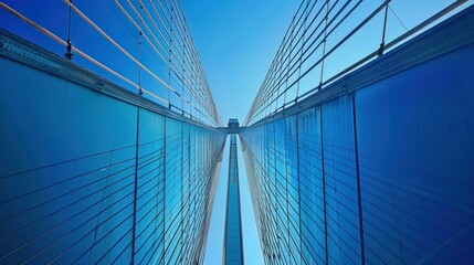 Fototapeta premium electric pole power lines and wires