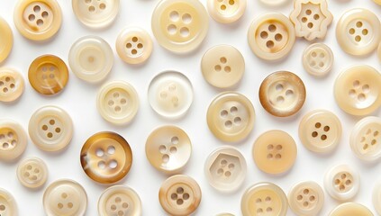  Buttons, Shiny Gold and Brown, Close-up