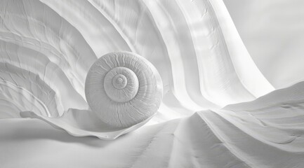 Obraz premium Spectacular Seashell and Waves Artwork