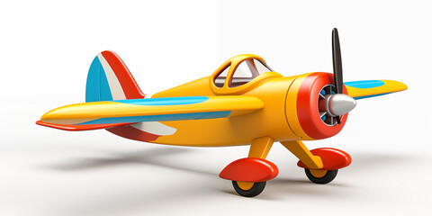 Energetic Kids Remote Control Airplane Toy on White Background