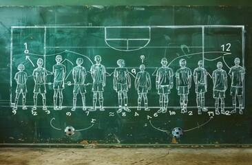 Chalkboard Sports Team Lineup