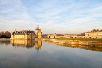 The Castle of Chantilly during the golden hour