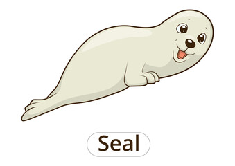 Seal cartoon colorful funny hand drawn PNG illustration