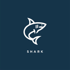 shark logo design concept icon symbol template