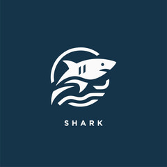 shark logo design concept icon symbol template
