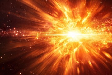 Fototapeta premium Abstract star or sun. Explosion effect. Fast motion effect. Vector background