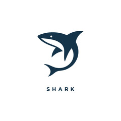shark logo design concept icon symbol template