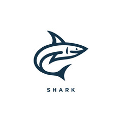 shark logo design concept icon symbol template