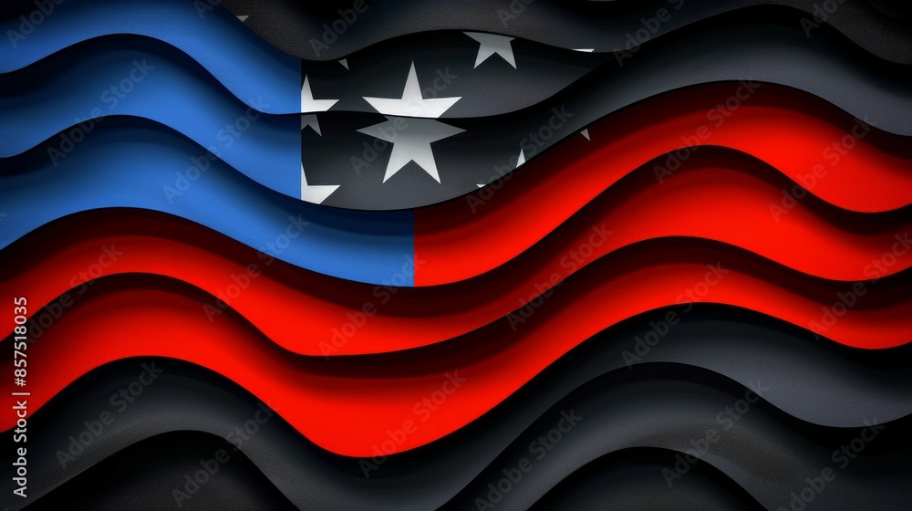 Poster digital mockup of a paper background textured with the colors and design of the flag of samoa.