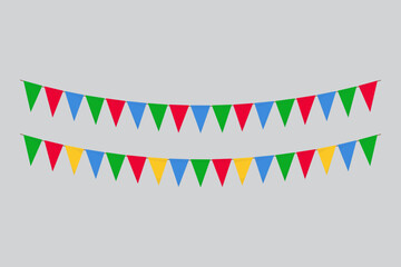 Obraz premium Flags isolated. Eritrea paper bunting. flags birthday, anniversary, celebrate event.