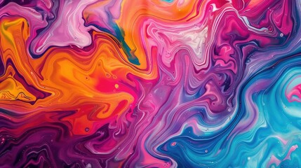 Liquid abstracts swirling in vibrant motion