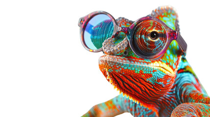 chameleon lizard on a transparent background