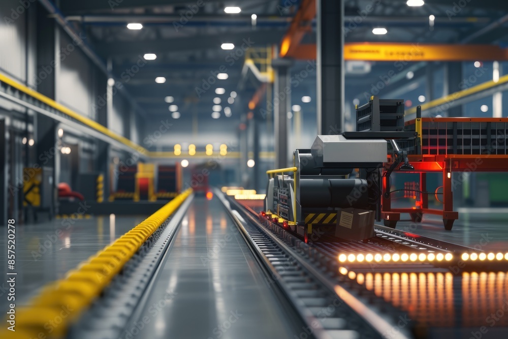Aufkleber photography of warehouse worker working and checking quality of material and carrying and delivery a