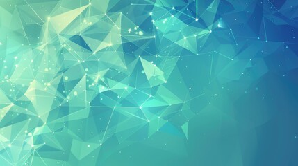 Blue green abstract background with plexus shapes. AIG51A.