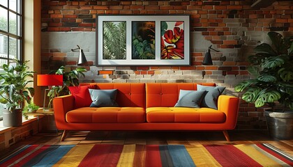 living room with a sofa