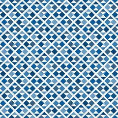 Geometric seamless pattern. Ethnic, tribal suface print. Diamond grid motif ornament. Repeate hourglass, triangle shapes background. Simple geo ornamental wallpaper. Vector abstract digital paper