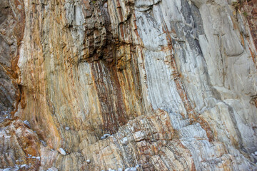section of a rock in the beach of Silencio, Spain