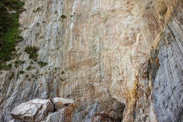 rocks in the beach of Silencio in Spain