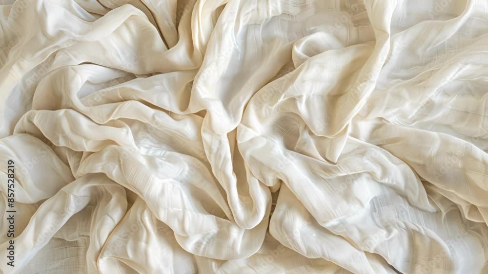 Poster tightly gathered a gathering of wrinkled fabric that creates a bunched and uneven texture adding vis