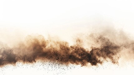 Abstract Brown Smoke Explosion Generative AI