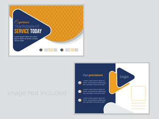 eye catching post card design and abstract background design template