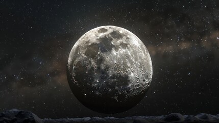 Fototapeta premium Full Moon in the space
