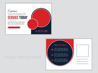 eye catching post card design and abstract background design template