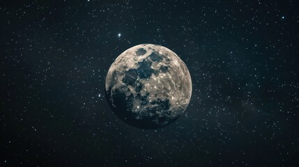 Obraz premium Full Moon in the space